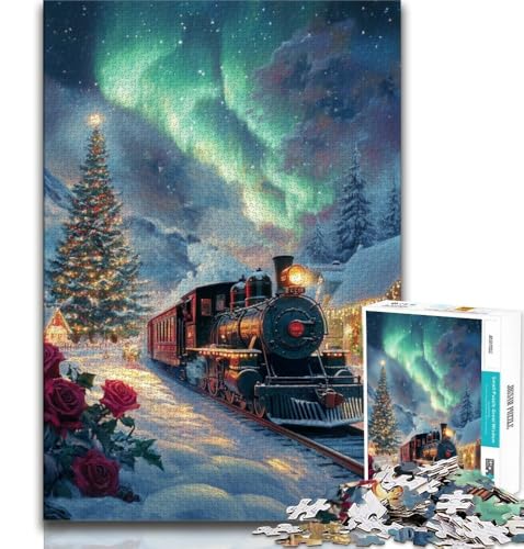 Puzzle 1000 Teile für Erwachsene, Aurora-Zug, Lernspiele, Heimdekoration, ganze Familie, 38x26cm Puzzle 1000 Teile für Erwachsene, Aurora-Zug, Lernspiele, Heimdekoration, ganze Familie, 38x26cm von GKJPOXZJ