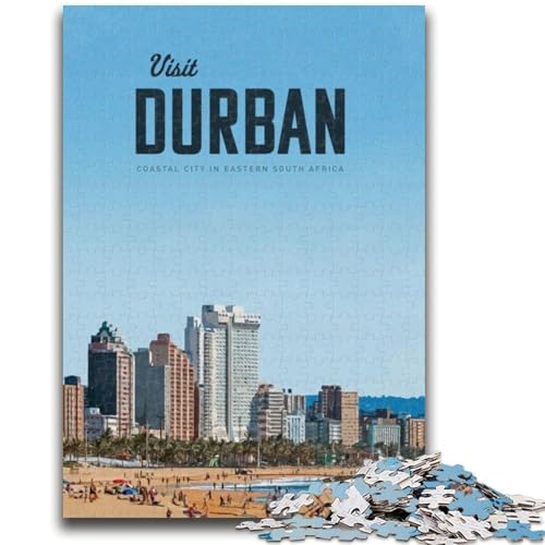 Puzzle 1000 Teile für Erwachsene, Besuchen Sie Durban, 1000 Teile für Teenager, Stärken Sie die Liebe zwischen Paaren, für Kinder ab 14 Jahren (26x38cm) von GKJPOXZJ