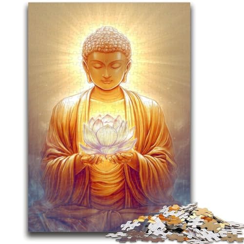Puzzle 1000 Teile für Erwachsene, Buddhistische Kunst, 1000 Teile für Erwachsene, Herausforderung der Gehirnintelligenz, süchtig machendes Spielzeug für die Heimdekoration (26x38cm) von GKJPOXZJ