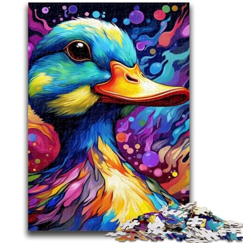 Puzzle 1000 Teile für Erwachsene, Bunte Kunstenten, Teenager-Puzzles, Quizspiel, Wanddekoration, einzigartige Geburtstags (75x50cm) von GKJPOXZJ