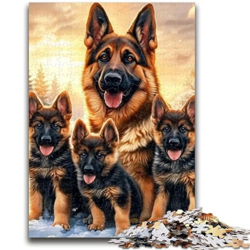 Puzzle 1000 Teile für Erwachsene, Deutscher Schäferhund, Teenager-Puzzles, Quizspiel, Wanddekoration, einzigartige Geburtstags (75x50cm) von GKJPOXZJ