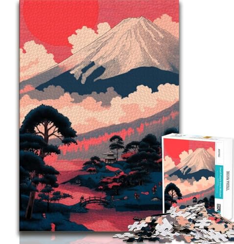 Puzzle 1000 Teile für Erwachsene, Geschenk zum Berg Fuji, Familienspiel zum Stressabbau, schwierige Herausforderung, geeignet für Paare, 75x50cm Puzzle 1000 Teile für Erwachsene, Geschenk zum Berg Fuji, Familienspiel zum Stressabbau, schwierige Herausforderung, geeignet für Paare, 75x50cm von GKJPOXZJ