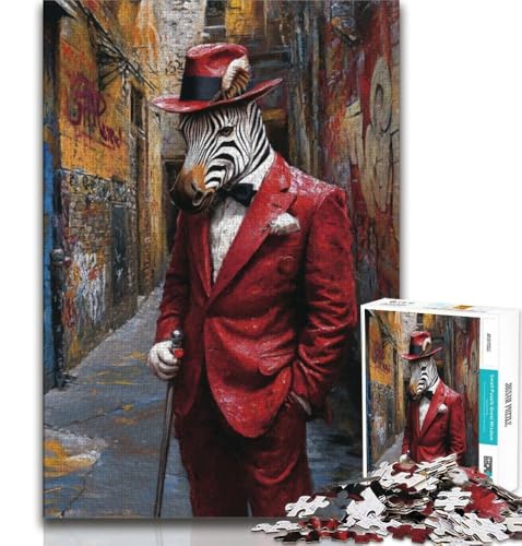 Puzzle 1000 Teile für Erwachsene, Geschenkanzug Zebra, Familienaktivität, Spaß zu Hause, Geburtstagsgeschenk, Reisegeschenke, 38x26cm Puzzle 1000 Teile für Erwachsene, Geschenkanzug Zebra, Familienaktivität, Spaß zu Hause, Geburtstagsgeschenk, Reisegeschenke, 38x26cm von GKJPOXZJ