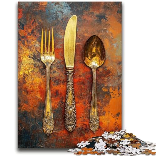 Puzzle 1000 Teile für Erwachsene, Geschenke, Besteck, 1000 Teile für Teenager, für Lernspiele, Herausforderungsspielzeug, Geburtstagsgeschenk, Geschenke, Wandkunst (50x75cm) von GKJPOXZJ