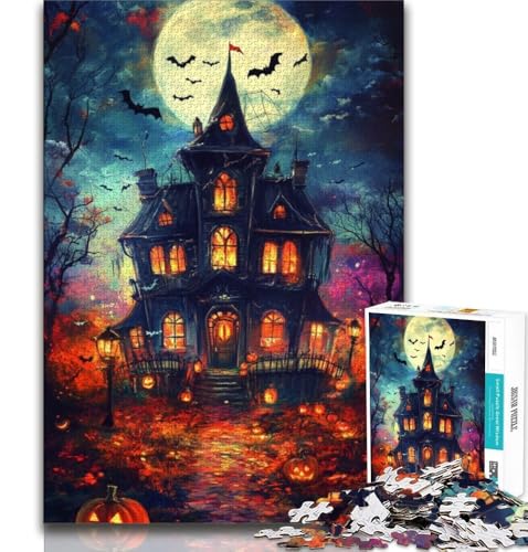 Puzzle 1000 Teile für Erwachsene, Geschenke, Halloween-Schloss, Familienaktivität, Spaß zu Hause, Geburtstagsgeschenk, Reisegeschenke, 38x26cm Puzzle 1000 Teile für Erwachsene, Geschenke, Halloween-Schloss, Familienaktivität, Spaß zu Hause, Geburtstagsgeschenk, Reisegeschenke, 38x26cm von GKJPOXZJ