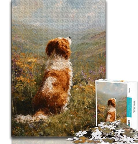 Puzzle 1000 Teile für Erwachsene, Geschenke, Hunde-Ölgemälde, Lernspiele, Heimdekoration, Geburtstagsgeschenk, Geschenke, Wandkunst, 38x26cm Puzzle 1000 Teile für Erwachsene, Geschenke, Hunde-Ölgemälde, Lernspiele, Heimdekoration, Geburtstagsgeschenk, Geschenke, Wandkunst, 38x26cm von GKJPOXZJ