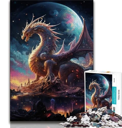 Puzzle 1000 Teile für Erwachsene, Geschenke für Galaxy Dragon, lebendiges und einzigartiges Design, entspannendes und herausforderndes Puzzle-Erlebnis, 38x26cm Puzzle 1000 Teile für Erwachsene, Geschenke für Galaxy Dragon, lebendiges und einzigartiges Design, entspannendes und herausforderndes Puzzle-Erlebnis, 38x26cm von GKJPOXZJ