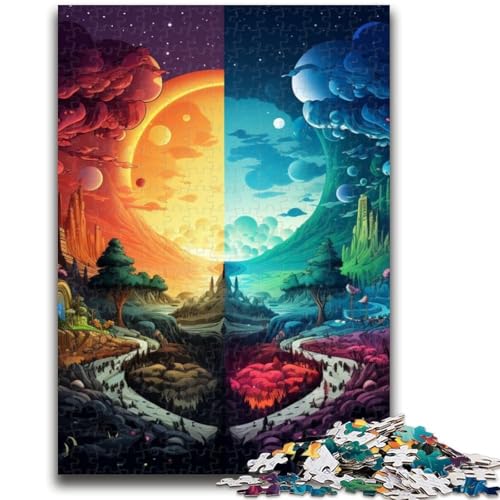 Puzzle 1000 Teile für Erwachsene, Geschenke für Teenager, Fantasy-Landschaft, Puzzles, Quizspiel, Wanddekoration, einzigartige Geburtstags (75x50cm) von GKJPOXZJ
