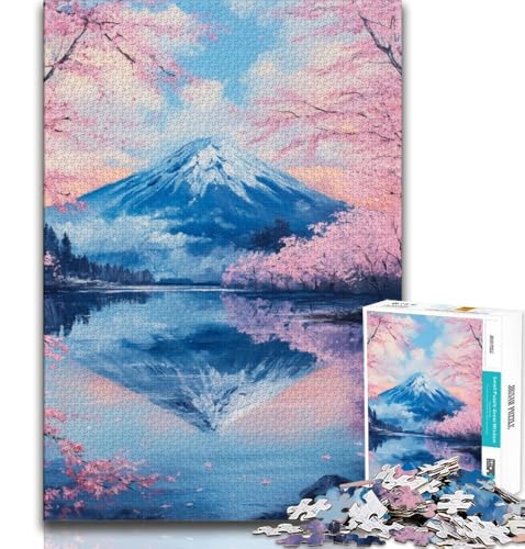 Puzzle 1000 Teile für Erwachsene, Geschenke für den Berg Fuji, Japan, Lernspiele, Heimdekoration, ganze Familie, 38x26cm Puzzle 1000 Teile für Erwachsene, Geschenke für den Berg Fuji, Japan, Lernspiele, Heimdekoration, ganze Familie, 38x26cm von GKJPOXZJ