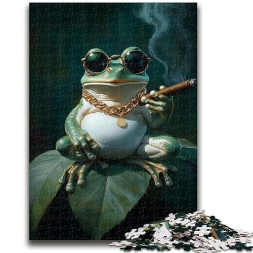 Puzzle 1000 Teile für Erwachsene, Geschenke für rauchende Frösche, Teenager-Puzzles, Quizspiel, Wanddekoration, einzigartige Geburtstags (75x50cm) von GKJPOXZJ