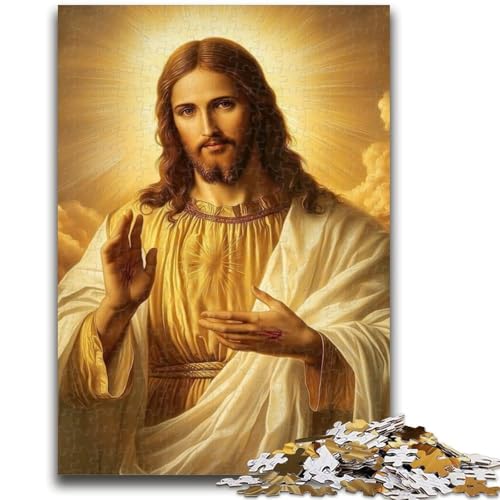 Puzzle 1000 Teile für Erwachsene, Jesus-Puzzle für Teenager, Quizspiel, Wanddekoration, einzigartige Geburtstags (26x38cm) von GKJPOXZJ