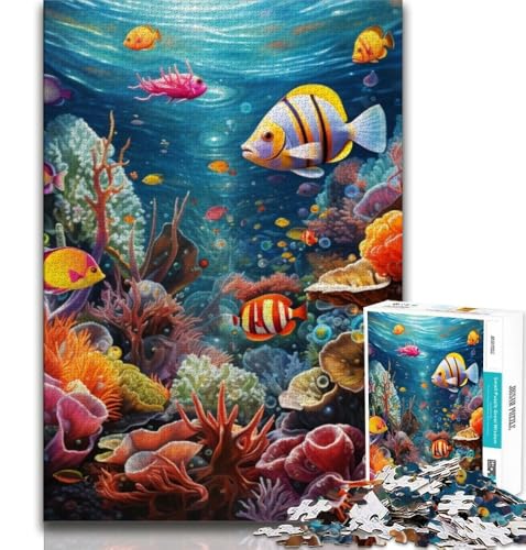 Puzzle 1000 Teile für Erwachsene, Ozeanwelt, anspruchsvolles Spiel und Lernspiel für die ganze Familie zum Geburtstag, Weihnachten, 38x26cm Puzzle 1000 Teile für Erwachsene, Ozeanwelt, anspruchsvolles Spiel und Lernspiel für die ganze Familie zum Geburtstag, Weihnachten, 38x26cm von GKJPOXZJ