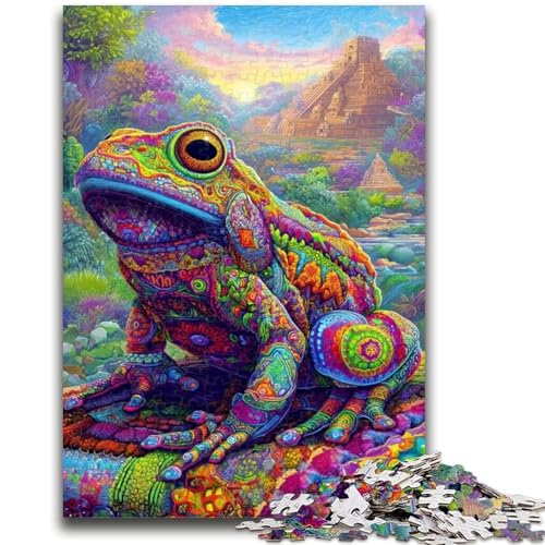 Puzzle 1000 Teile für Erwachsene, Psychedelischer Frosch, Puzzle für Erwachsene, Lernspiele, Heimdekoration, einzigartige Heimdekoration und Geschenke (50x75cm) von GKJPOXZJ