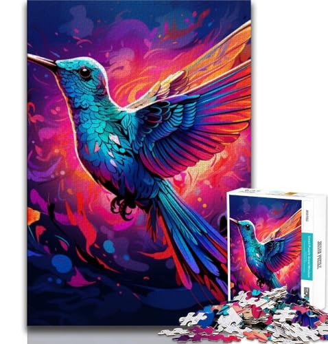 Puzzle 1000 Teile für Erwachsene, Psychedelischer Kolibri, Hilft Dem Gehirn, Süchtig Machendes Spielzeug Zu Trainieren, Um Geduld Zu Fördern, Künstlersammlung, Bildende Kunst, 38X26CM Puzzle 1000 Teile für Erwachsene, Psychedelischer Kolibri, Hilft Dem Gehirn, Süchtig Machendes Spielzeug Zu Trainieren, Um Geduld Zu Fördern, Künstlersammlung, Bildende Kunst, 38X26CM von GKJPOXZJ
