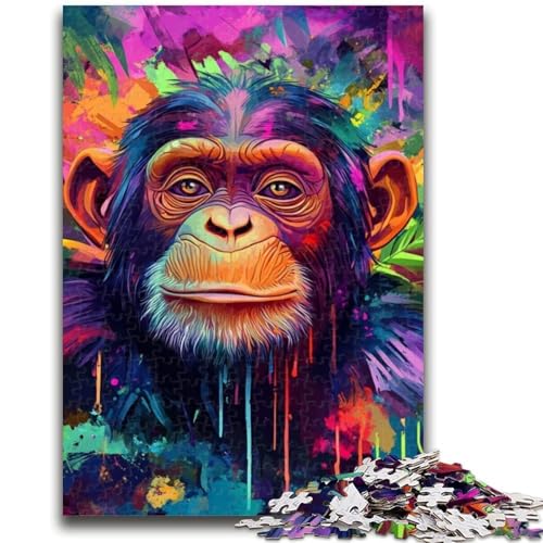 Puzzle 1000 Teile für Erwachsene, Regenwald-Gorilla, Teenager-Puzzle, Quizspiel, Wanddekoration, einzigartige Geburtstags (26x38cm) von GKJPOXZJ