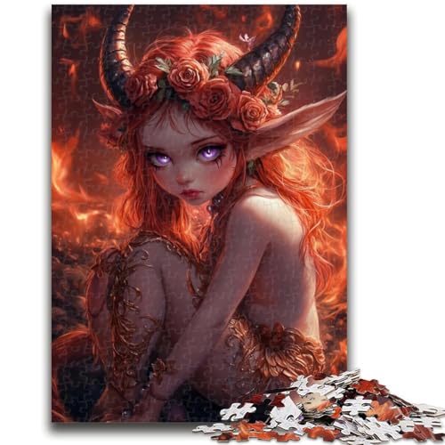 Puzzle 1000 Teile für Erwachsene, Teufel, kleines Drachenmädchen, anspruchsvolles Spielspielzeug, Wanddekoration, einzigartige Geburtstags (75x50cm) von GKJPOXZJ