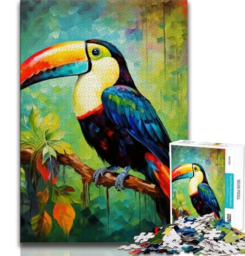 Puzzle 1000 Teile für Erwachsene, Tiertukane, anspruchsvolles Spiel und Lernspiel für die ganze Familie zum Geburtstag, Weihnachten, 38x26cm von GKJPOXZJ