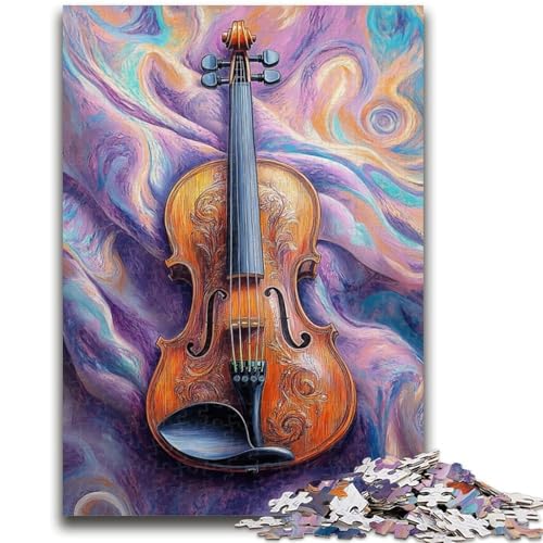 Puzzle 1000 Teile für Erwachsene, Violinenkunst, Puzzles für Erwachsene, Lernspiele, Heimdekoration, einzigartige Heimdekoration und Geschenke (26x38cm) von GKJPOXZJ