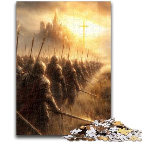 Puzzle 1000 Teile für Erwachsene, Zehn mittelalterliche Engelritter, Teenager-Puzzles, Quizspiel, Wanddekoration, einzigartige Geburtstags (26x38cm) von GKJPOXZJ