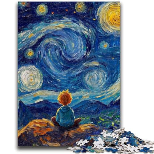 Puzzle 1000 Teile für Erwachsene Der kleine Prinz des Nachthimmels, anspruchsvolle Familienaktivitätsspiele, DIY-Spielzeug für die Wanddekoration zu Hause, Geschenke (50x75cm) von GKJPOXZJ