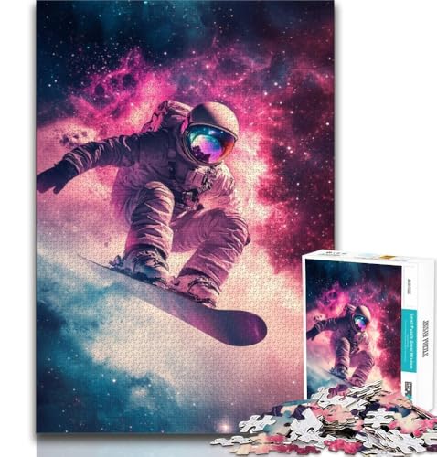 Puzzle 1000 Teile für Erwachsene und Jugendliche, Astronauten-Surfen, Lernspielzeug, Familienspiele, Lernspiel für Geburtstag, Weihnachten, 75x50cm Puzzle 1000 Teile für Erwachsene und Jugendliche, Astronauten-Surfen, Lernspielzeug, Familienspiele, Lernspiel für Geburtstag, Weihnachten, 75x50cm von GKJPOXZJ
