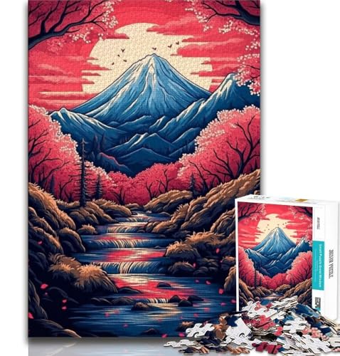Puzzle 1000 Teile für Erwachsene und Jugendliche, Berg Fuji, Spielzeug, Lernspiele, Stressabbau, einzigartige Heimdekoration und Geschenke, 38x26cm von GKJPOXZJ