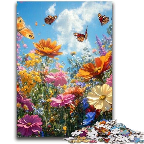 Puzzle 1000 Teile für Erwachsene und Jugendliche, Blumen- und Schmetterlingspuzzles, Geburtstagsgeschenk, Geschenke, Wandkunst für Kinder ab 14 Jahren, (38x26cm) von GKJPOXZJ