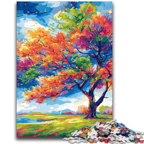 Puzzle 1000 Teile für Erwachsene und Jugendliche, Bunte Baumpuzzles, Geburtstagsgeschenk, Geschenke, Wandkunst für Kinder ab 14 Jahren, (38x26cm) von GKJPOXZJ
