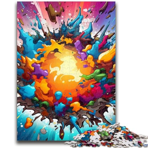 Puzzle 1000 Teile für Erwachsene und Jugendliche, Bunte Explosionspuzzles für Jugendliche, geeignet als Schreibtischdekoration für Kinder ab 14 Jahren (26x38cm) von GKJPOXZJ