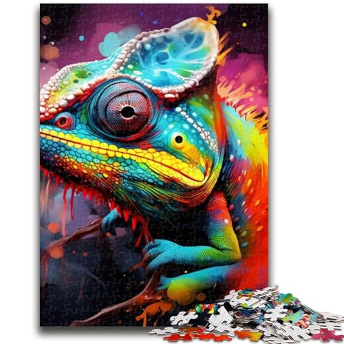 Puzzle 1000 Teile für Erwachsene und Jugendliche, Chamäleon, 1000-teiliges Puzzle, Lernspiel für Geburtstag, Weihnachten, für Kinder ab 14 Jahren (26x38cm) von GKJPOXZJ