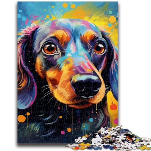 Puzzle 1000 Teile für Erwachsene und Jugendliche, Dackel-Puzzle, 1000 Teile, Lernspiel für Geburtstag, Weihnachten, ab 14 Jahren (26x38cm) von GKJPOXZJ