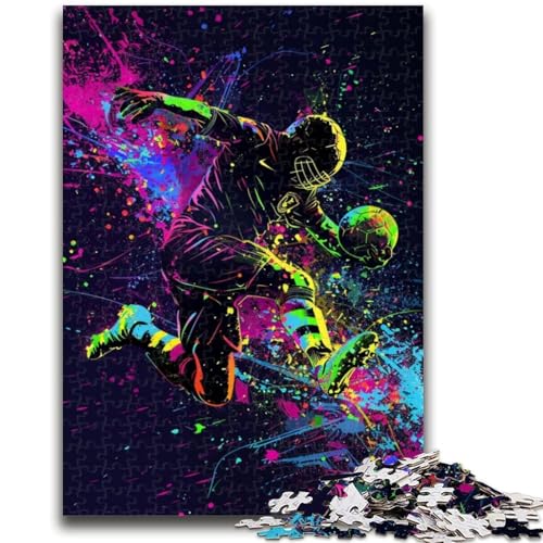 Puzzle 1000 Teile für Erwachsene und Jugendliche, Fußball, 1000-teiliges Puzzle, ganze Familie, geeignet für Kinder ab 14 Jahren (38x26cm) von GKJPOXZJ