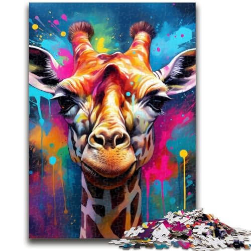 Puzzle 1000 Teile für Erwachsene und Jugendliche, Giraffe, 1000-teiliges Puzzle, Lernspiel für Geburtstag, Weihnachten, für Kinder ab 14 Jahren (26x38cm) von GKJPOXZJ