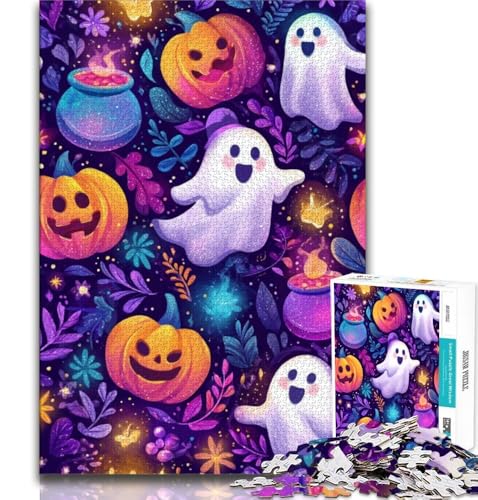 Puzzle 1000 Teile für Erwachsene und Jugendliche, Halloween-Thema, Familienunterhaltungsspielzeug mit passendem Poster und Quizblatt, 75x50cm Puzzle 1000 Teile für Erwachsene und Jugendliche, Halloween-Thema, Familienunterhaltungsspielzeug mit passendem Poster und Quizblatt, 75x50cm von GKJPOXZJ