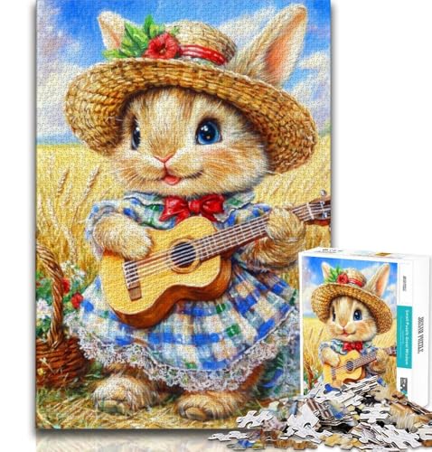 Puzzle 1000 Teile für Erwachsene und Jugendliche, Kaninchen spielt Gitarre, Lernspielzeug, Familienspiele, Lernspiel für Geburtstag, Weihnachten, 75x50cm Puzzle 1000 Teile für Erwachsene und Jugendliche, Kaninchen spielt Gitarre, Lernspielzeug, Familienspiele, Lernspiel für Geburtstag, Weihnachten, 75x50cm von GKJPOXZJ