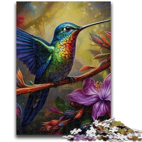 Puzzle 1000 Teile für Erwachsene und Jugendliche, Kolibri-Kunstpuzzles für Jugendliche, geeignet als Schreibtischdekoration für Kinder ab 14 Jahren (50x75cm) von GKJPOXZJ