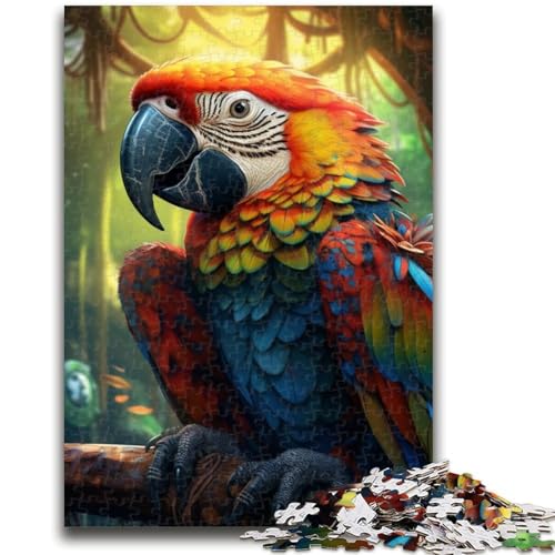 Puzzle 1000 Teile für Erwachsene und Jugendliche, Kunst-Papagei-Puzzle für Erwachsene, anspruchsvolles Spiel, ganze Familie (50x75cm) von GKJPOXZJ