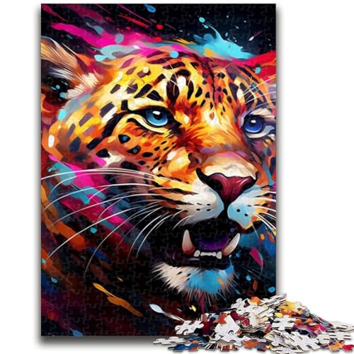Puzzle 1000 Teile für Erwachsene und Jugendliche, Leoparden-Puzzles für Jugendliche, geeignet als Schreibtischdekoration für Kinder ab 14 Jahren (50x75cm) von GKJPOXZJ