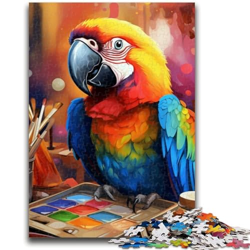 Puzzle 1000 Teile für Erwachsene und Jugendliche, Papagei, 1000 Teile für Erwachsene, Stressabbau, Urlaubswunschliste zum Zeitvertreib mit Weihnachtsmann (26x38cm) von GKJPOXZJ