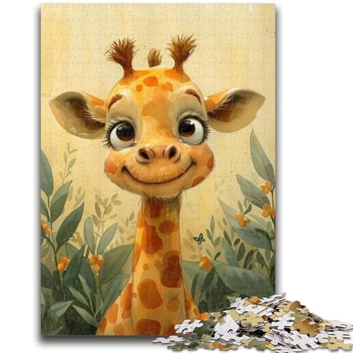 Puzzle 1000 Teile für Erwachsene und Jugendliche, süßes Giraffenbaby, 1000-teiliges Puzzle, Lernspiel für Geburtstag, Weihnachten, ab 14 Jahren (26x38cm) von GKJPOXZJ