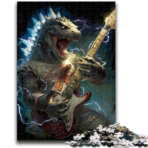 Puzzle 1000 Teile für Erwachsene und Teenager, Monster spielt Gitarre, Puzzle für Erwachsene, Lernspielzeug, Familienspiele, einzigartige Geburtstags- und Geschenkideen (75x50cm) von GKJPOXZJ
