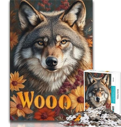Puzzle 1000 Teile für Erwachsene und Teenager, Wolf und Sonnenblume, Lernspielzeug, Familienspiele, Lernspiel zum Geburtstag, Weihnachten, 75x50cm Puzzle 1000 Teile für Erwachsene und Teenager, Wolf und Sonnenblume, Lernspielzeug, Familienspiele, Lernspiel zum Geburtstag, Weihnachten, 75x50cm von GKJPOXZJ