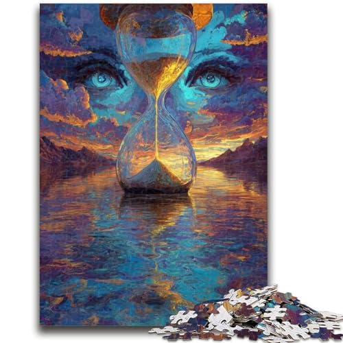 Puzzle 1000 Teile für Erwachsene und Teenager, kosmische Sanduhr-Puzzles für Teenager, als Lernspiel, Herausforderungsspielzeug, einzigartige Heimdekoration und Geschenke, (38x26cm) von GKJPOXZJ