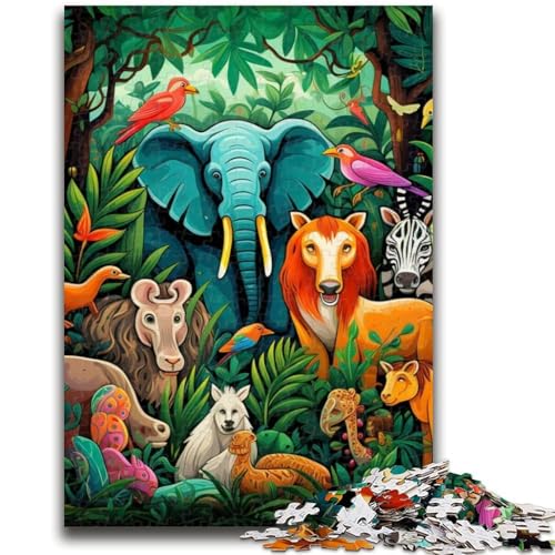 Puzzle 1000 Teile für Teenager, Afrikanische Tiere, 1000-teiliges Puzzle, interessante Stressreduzierung, Eltern-Kind-Interaktion (50x75cm) von GKJPOXZJ