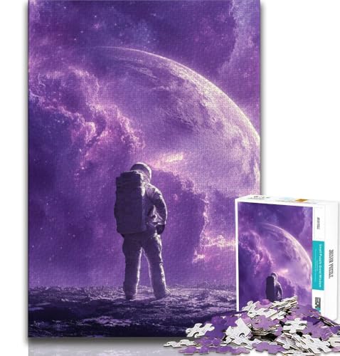 Puzzle 1000 Teile für Teenager, Astronauten auf dem Planeten, Lernspiele, Heimdekoration, Lernspiel für Geburtstag, Weihnachten, 38x26cm von GKJPOXZJ