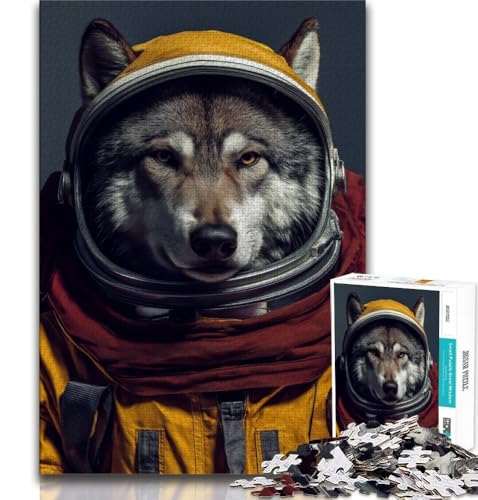 Puzzle 1000 Teile für Teenager, Astronautenwolf, anspruchsvolles Spiel und Lernspiel für die ganze Familie zum Geburtstag, Weihnachten, 75x50cm Puzzle 1000 Teile für Teenager, Astronautenwolf, anspruchsvolles Spiel und Lernspiel für die ganze Familie zum Geburtstag, Weihnachten, 75x50cm von GKJPOXZJ