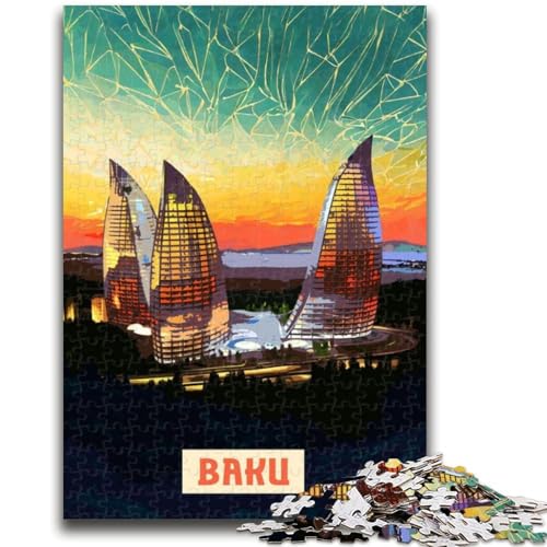 Puzzle 1000 Teile für Teenager, Baku-Puzzles für Teenager, mit passendem Poster und Quizblatt für Kinder ab 14 Jahren (50x75cm) von GKJPOXZJ