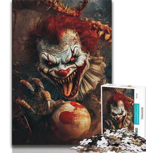Puzzle 1000 Teile für Teenager, Clown, anspruchsvolles Spiel und Lernspiel für die ganze Familie zum Geburtstag, Weihnachten, 75x50cm von GKJPOXZJ