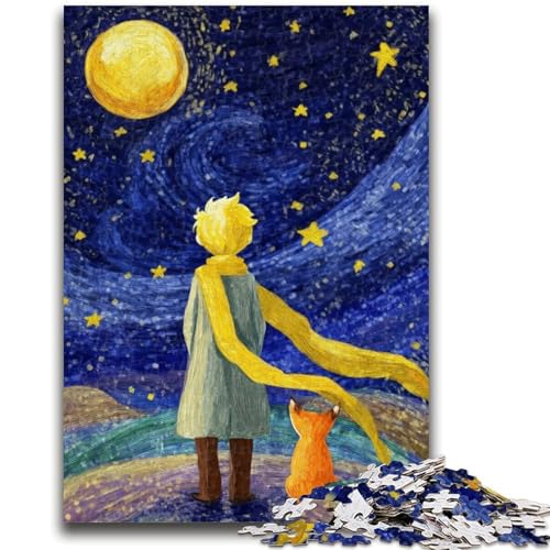 Puzzle 1000 Teile für Teenager, Der kleine Prinz und der Fuchs, Teenager-Puzzle, interessante Stressreduzierung, Eltern-Kind-Interaktion (75x50cm) von GKJPOXZJ