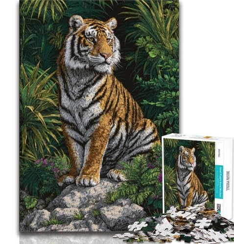 Puzzle 1000 Teile für Teenager, Dschungeltiger, anspruchsvolles Spiel und Lernspiel für die ganze Familie zum Geburtstag, Weihnachten, 75x50cm von GKJPOXZJ